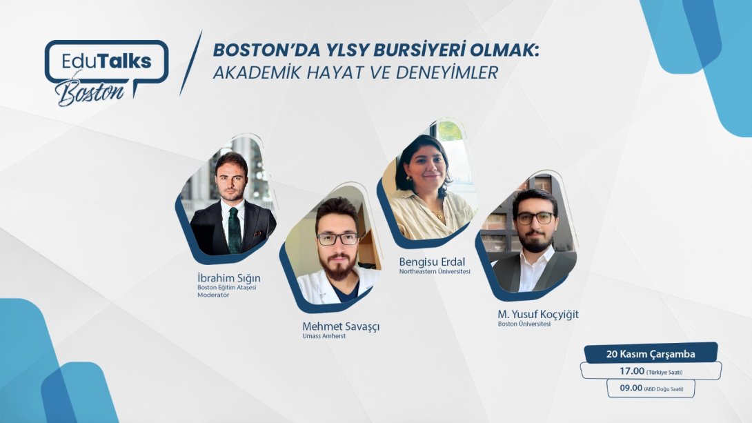 EDUTALKS BOSTON: YLSY BURSİYERİ OLARAK AKADEMİK HAYAT VE DENEYİMLER